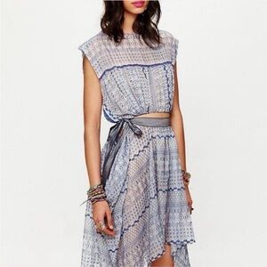 Free People Blue Asymmetrical Dress